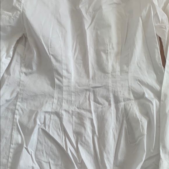 White Ruffled Button-Up Shirt - Picture 3 of 3